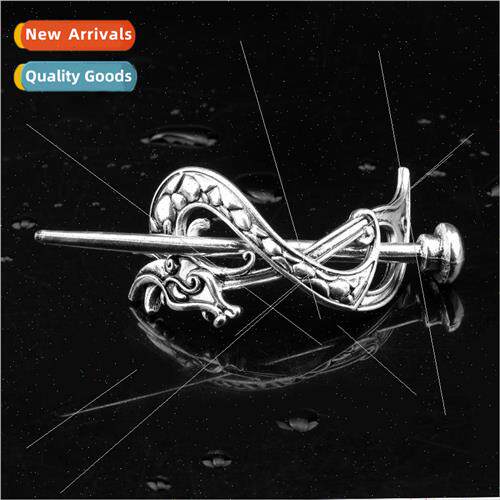 Vintage hairpin Scandinavian Viking Celtic Norwegian dragon