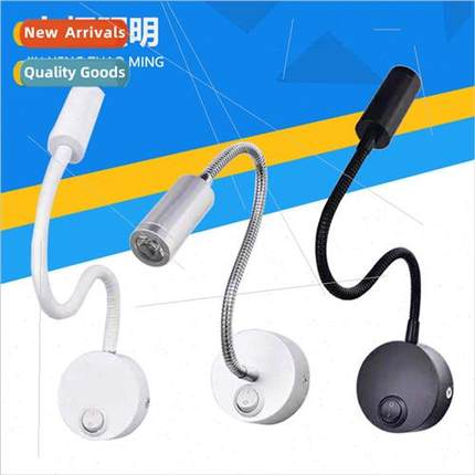 Led tube spotlight hotel bedside reading wall lamp study roo
