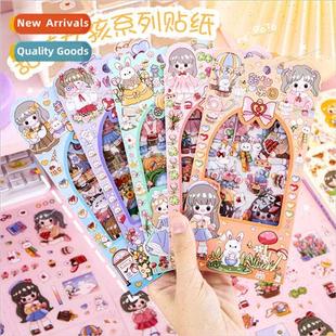 stickers Childrens cute Cartoon handbook girl DIY deco sweet