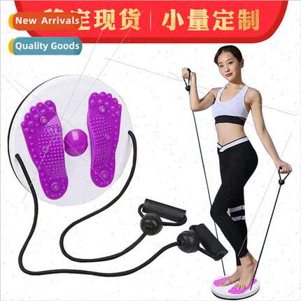 Twisting disk with pull rope home sports fitness equipment w