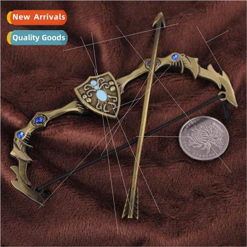 Anime Game Peripheral Ice Archer Ash Bow and Arrow Metal Mod