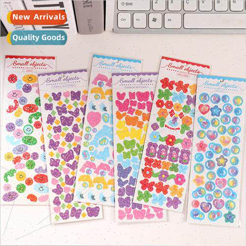 Laser butterfly goo card stickers bubble love ocean glitter