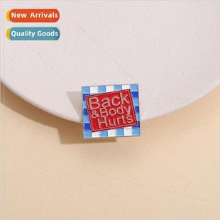 series buckle ins Brooch back letters personalized bod alloy