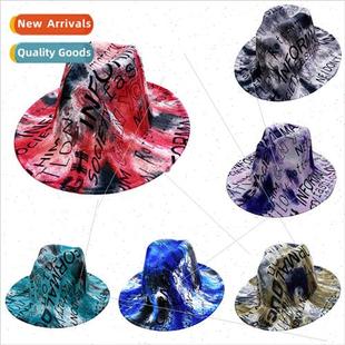 dye brim womens large bowler tweed tie hat jazz and Mens