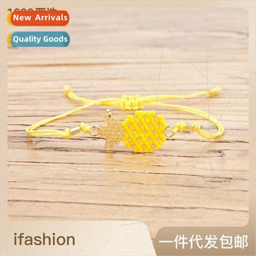 Womens Bracelets Fruit Jewelry Rice Beads Handmade Knitted P