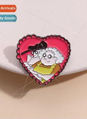 New cartoon creative watching TV series couple red love nich