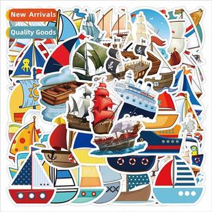 handbook sea pcs sailboat moving cartoon stickers ship