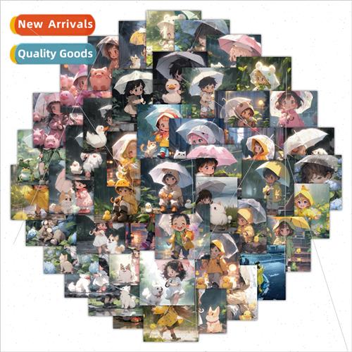 50 pcs of little girl and boy with umbrella childrens handbo