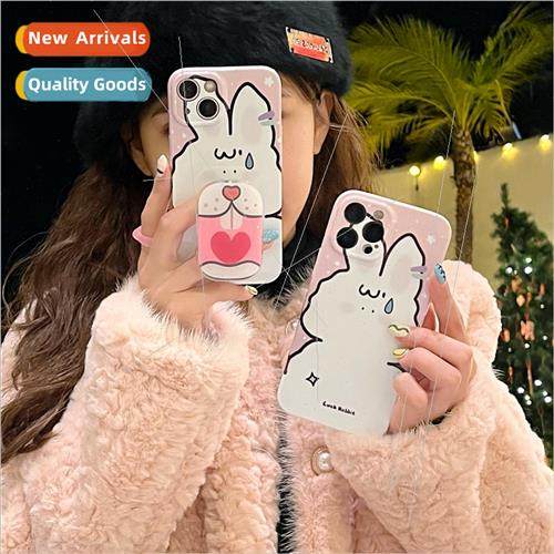 Fun cute big white rabbit 适用 iPhone12 Apple 14Promax Phone