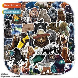 50 outdoor wild bear dog bear panda animal stickers luggage