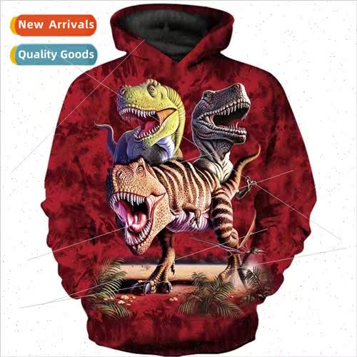 Kids Sweatshirt Men Dinosaur Pattern 3D Digital Printed Tops