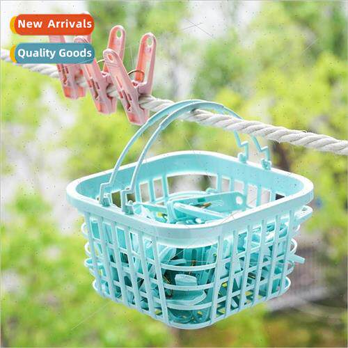 30pcs with storage basket windproof clothespin underwear soc