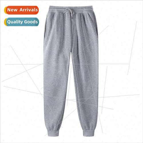 Optical plate men and women solid color padded sweat pants c