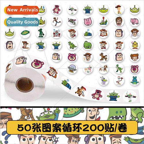 200 Stickers Toy Story Roll Stickers Cute  Seal Stickers Dec