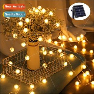 solar lights string led waterproof ball outdoor christma fur