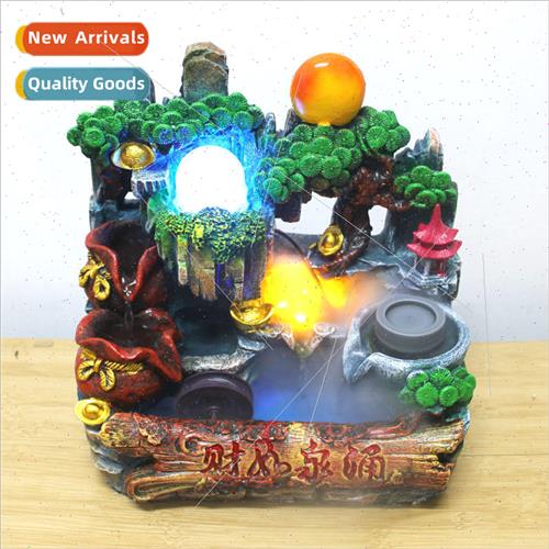 wealth as a spring fountain desktop wigwam fish pond resin w