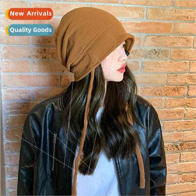 Stacked cap big head circumference hat female fall and winte
