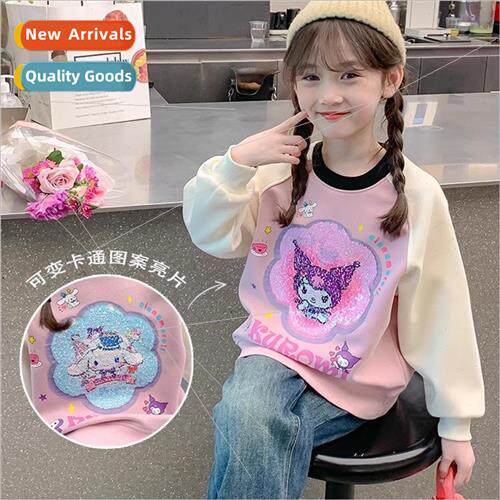 Girls Padded Sweatshirt Winter 2023 ttle Girl One Piece Flee