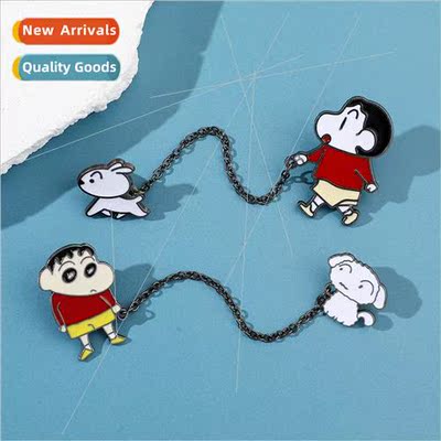 Cartoon animation crayon little new brooch little new hold l