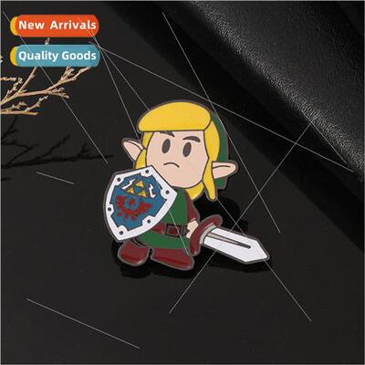 Zelda knight pin jewelry shield hand warrior nis shirt acces