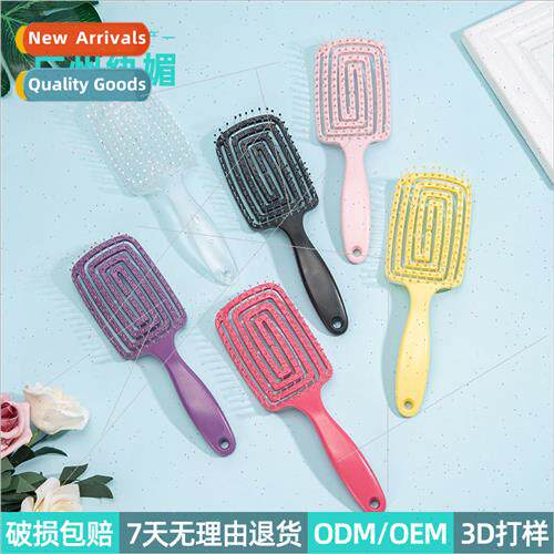 beauty portable back shape hollow comb hair massage blow dry
