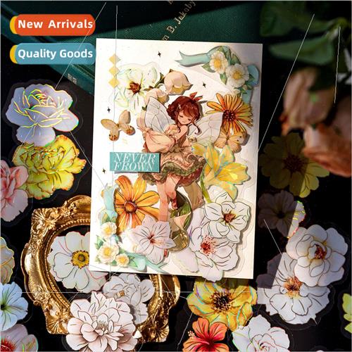 Floating ght Ode to Flowers Series PET  Oil Sticker Pack Vin