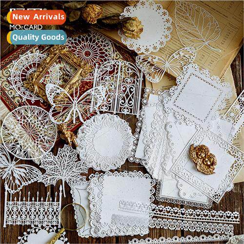 Skeleton lace paper Alice tea party series handbook diary DI