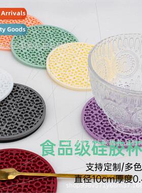licone Coasters Round Insulated Soft Gel Tea Coaster Set Ass