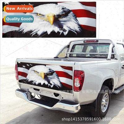 D-832 American Flag Eagle Fender Wrap Truck Decal Car Rear G
