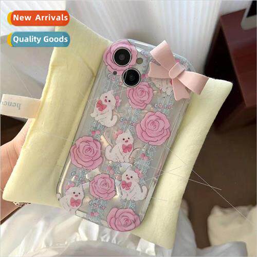 INS niche sweet rose cat 14ProMax case 适用 iPhone12/11 Appl