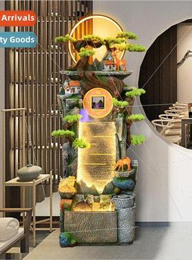 New large floor-to-ceiling fish pond water curtain wall foun