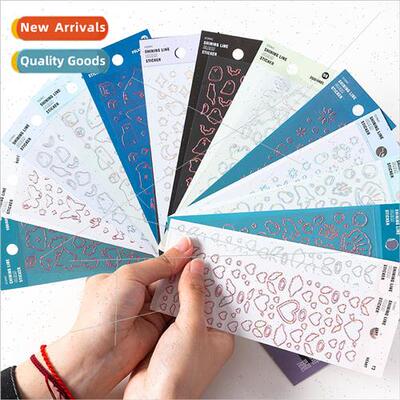 A92 hot stamping laser pvc stickers glitter DIY photo photo