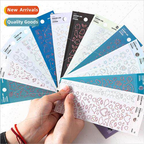 A92 hot stamping laser pvc stickers glitter DIY photo photo