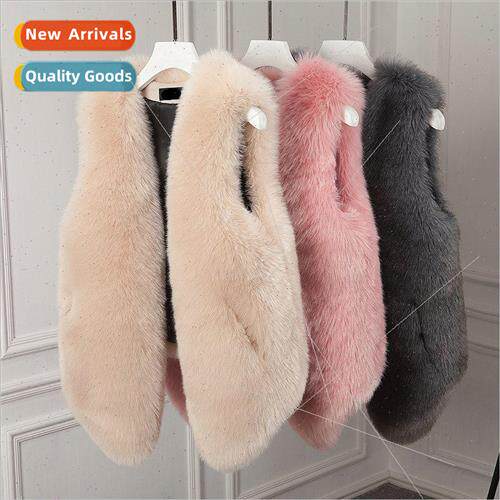 2022 new fall and winter imitation fox hair oblique angle fu