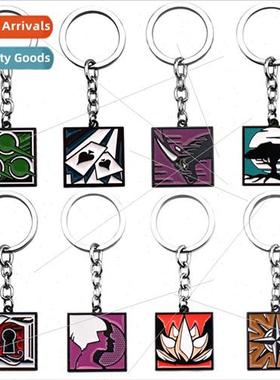 Anime game around the color r6 keychain metal Quality pendan