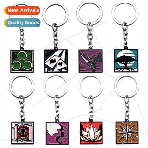 Anime game around the color r6 keychain metal Quality pendan