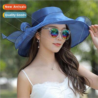 2023 new summer face-shading sunscreen beach hat female Kore