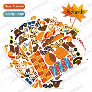 Thanksgiving Making Turkey Stickers Kids Crafts DIY Turkey S
