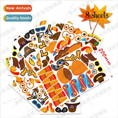 Thanksgiving Making Turkey Stickers Kids Crafts DIY Turkey S