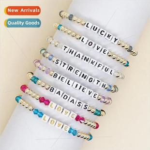 four square letter Bohemian copper strings beads bea ethnic