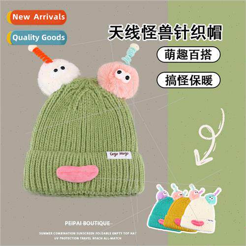 Quirky fall and winter knit cap cute cute fun girls show fac