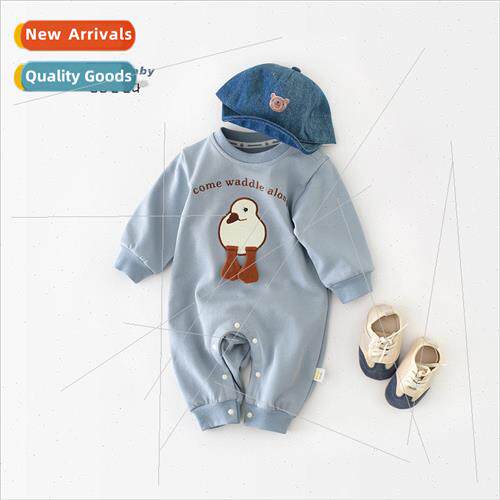 Baby spring new long-sleeved onesie men and women baby carto