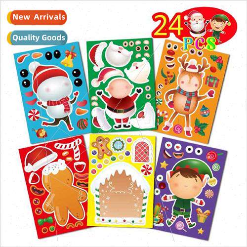 Elf DIY Craft Stickers Christmas Party Dress Up Face Sticker