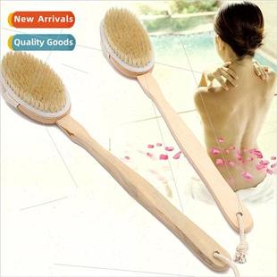 Body Brush Set Exfoliating Wooden Long Handle Soft Hair Back