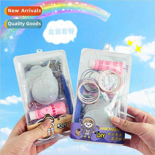 Cream Gel Acrylic Gooka Plate Sticker Set Full Set Girls Kid