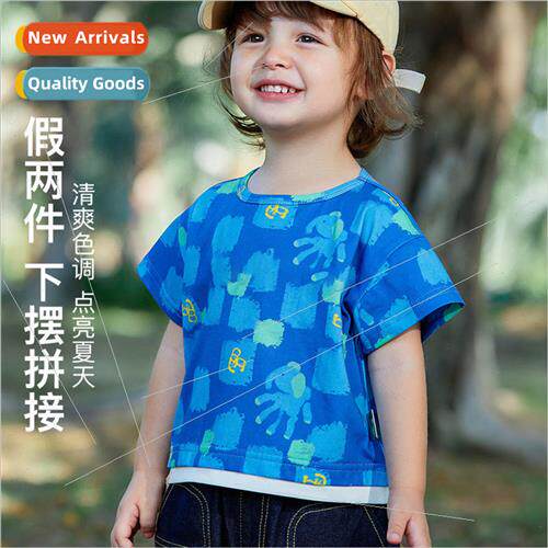 2023 summer new siblings short-sleeved childrens clothing Ko