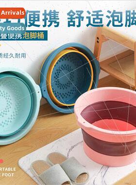 Foldable round foot soaking bucket portable over calf footba
