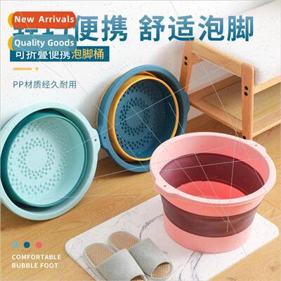 Foldable round foot soaking bucket portable over calf footba