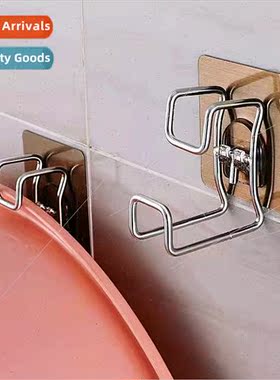 Bathroom shelves hooks hole-free bathroom sink storage rack