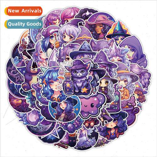 50 purple magic graffiti stickers cell phone water cup lugga